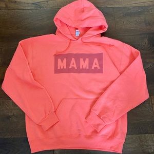 NEW Women’s Tonal Neon Pink Mama hoodie size Medium